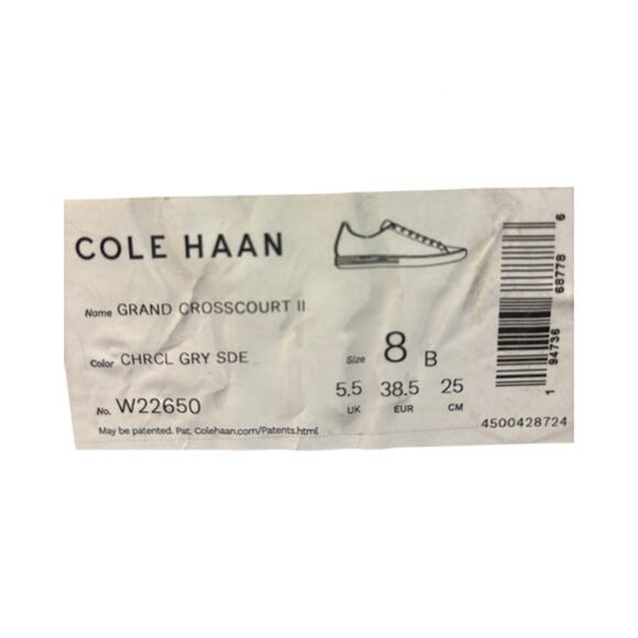 Cole Haan Women's Grand Crosscourt Sneaker W22650 Charcoal Gray Suede sz 8 - Picture 5 of 5